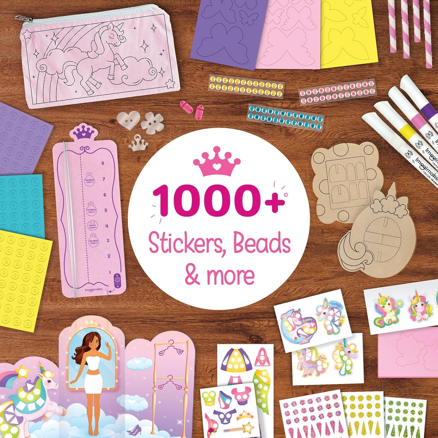 Imagimake magnetic dress-up studio with interchangeable princess outfits for creative play.