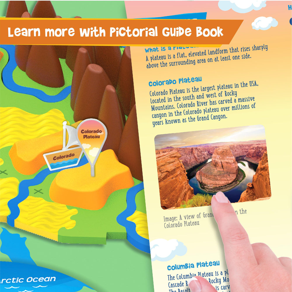 Imagimake Mapology USA Puzzle national parks highlight landmarks while kids learn landforms.