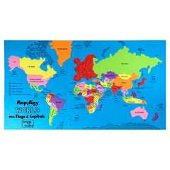 Imagimake Mapology World Map Puzzle family time encourages screen-free learning together.