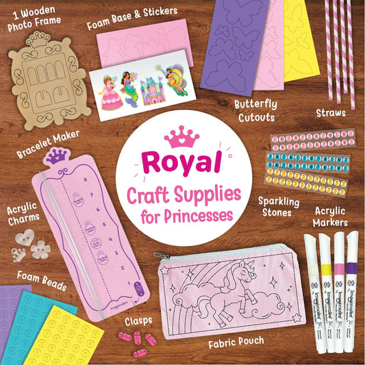 Imagimake Princess Craft Kit unicorn-pouch for room décor and storage