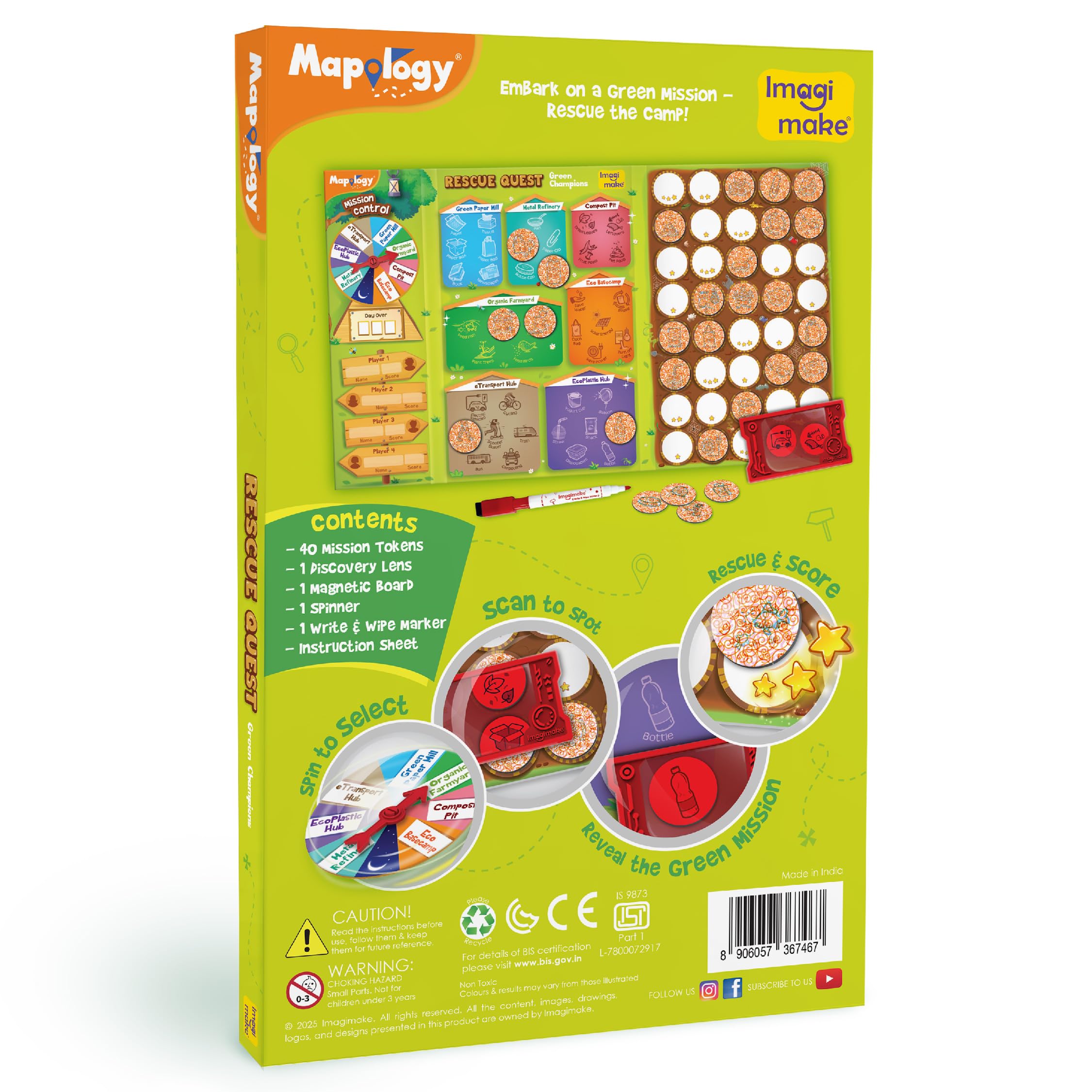 Imagimake Rescue Quest travel game compact for car trips and vacations