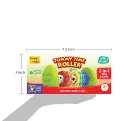 Imagimake Tummy Time Roller seven textured rings aid grasping and sensory exploration.