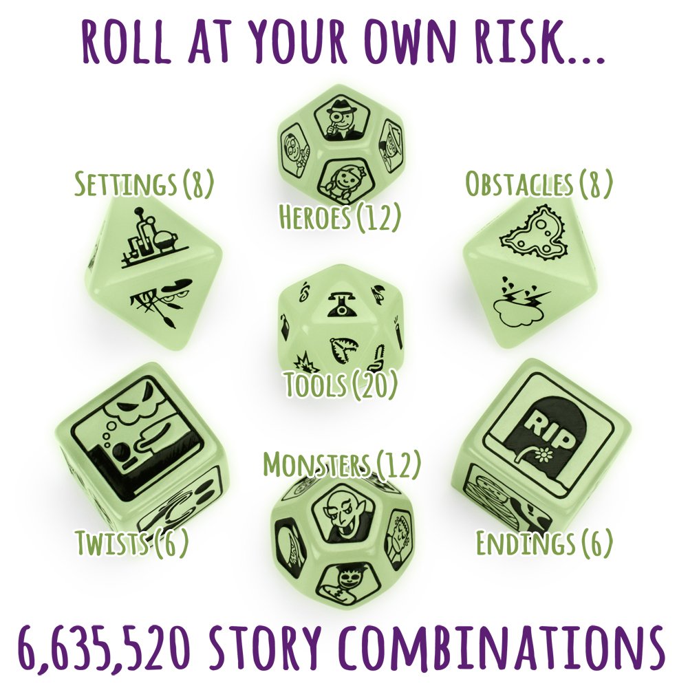 Imagination Generation Story Time Dice oversized dice provide bold visuals for collaborative storytelling.