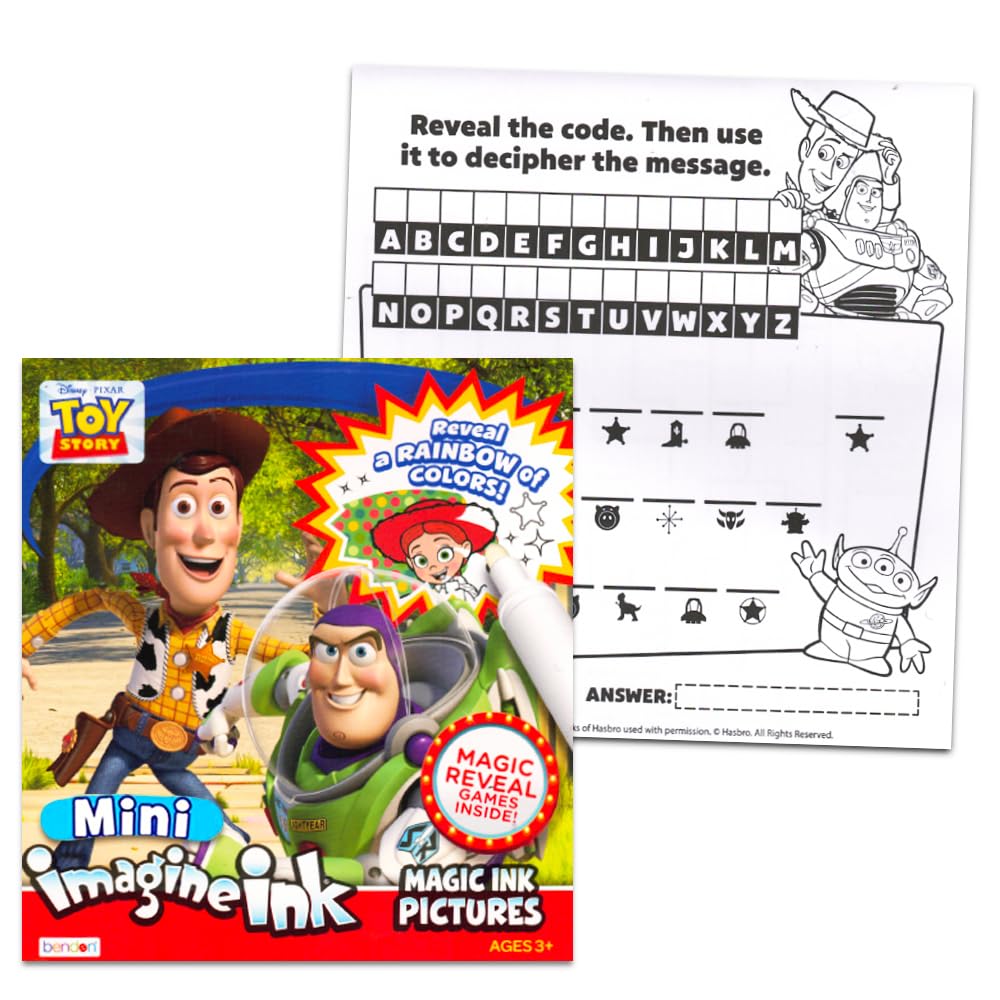 Imagine Ink Disney Cars coloring book cover with magic ink reveals for mess-free car adventures.
