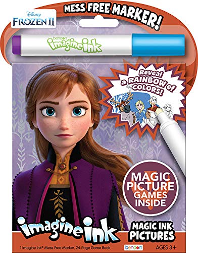 Imagine Ink Frozen II coloring book cover featuring Elsa for stain-free crafting