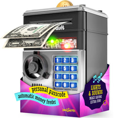 Imagineers KiddieVault passcode vault opens securely for kid-friendly savings.