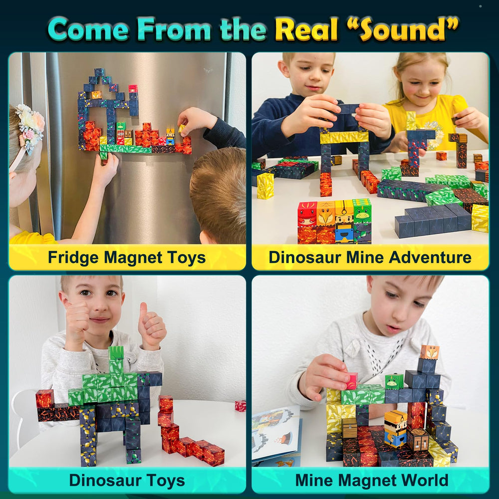 Imagiomo compact storage box helps keep pieces organized after play.
