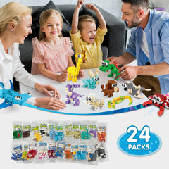 IMCUAMK collection of 72 animal figures for imaginative play and storytelling