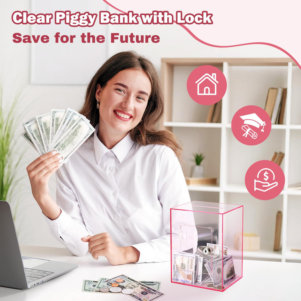 Imeepa durable pink piggy bank designed for daily use at home