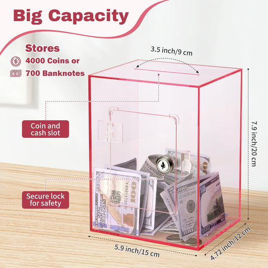 Imeepa piggy bank with two keys for secure, accessible storage