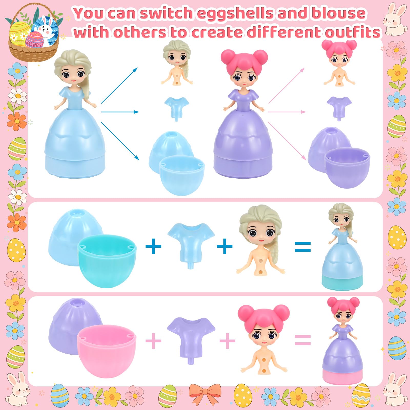 iMiibel Easter stickers included to decorate baskets