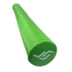IMMERSA Jumbo pool noodle, green, side view showing buoyant support for adults.