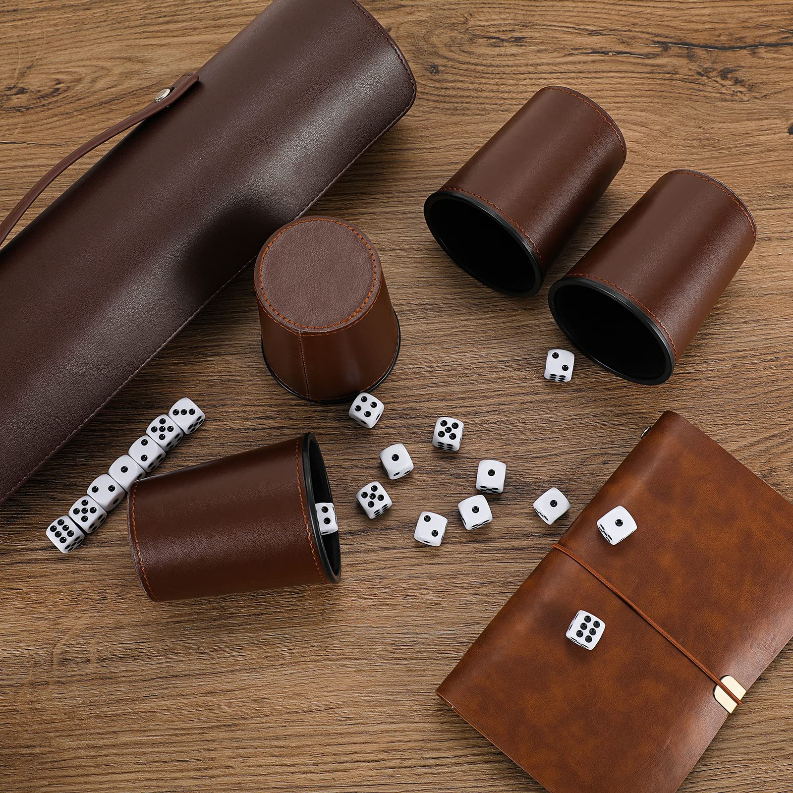 Exclusive imitation leather storage case keeps everything organized.