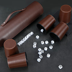 Felt-lined dice cups stay quiet while you shake the dice.
