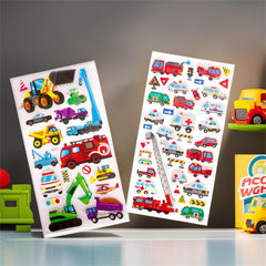 IMNEXT2U 3D Puffy Stickers construction tractor sheet encourage creative pretend play.