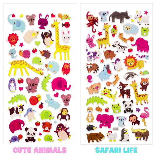 IMNEXT2U 3D Puffy Stickers Dogs Cats—vibrant, non-toxic fun for little collectors
