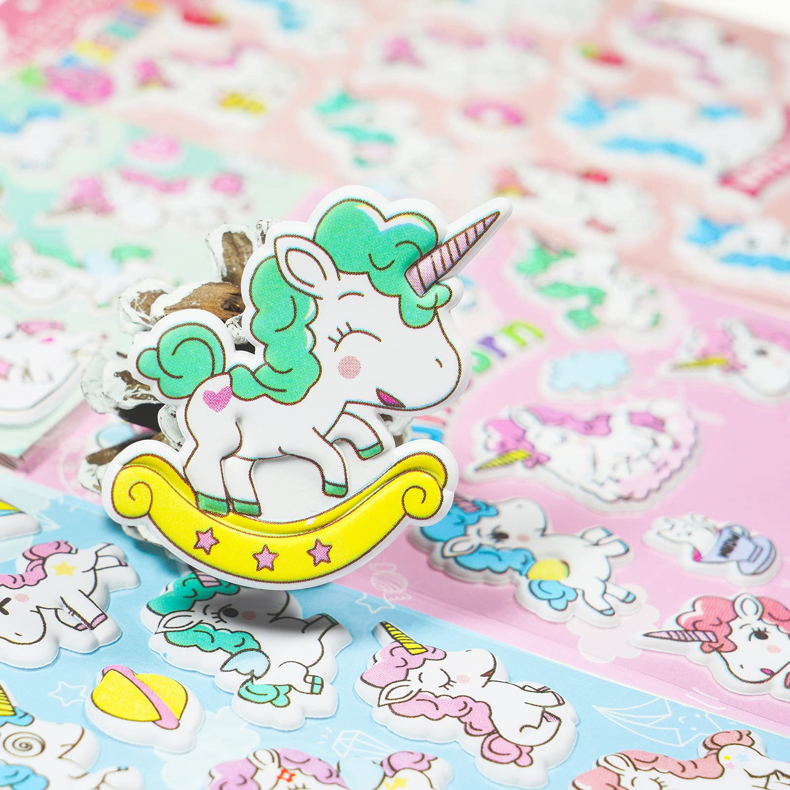 IMNEXT2U Puffy Stickers 3D kawaii-characters add vivid style to gear.