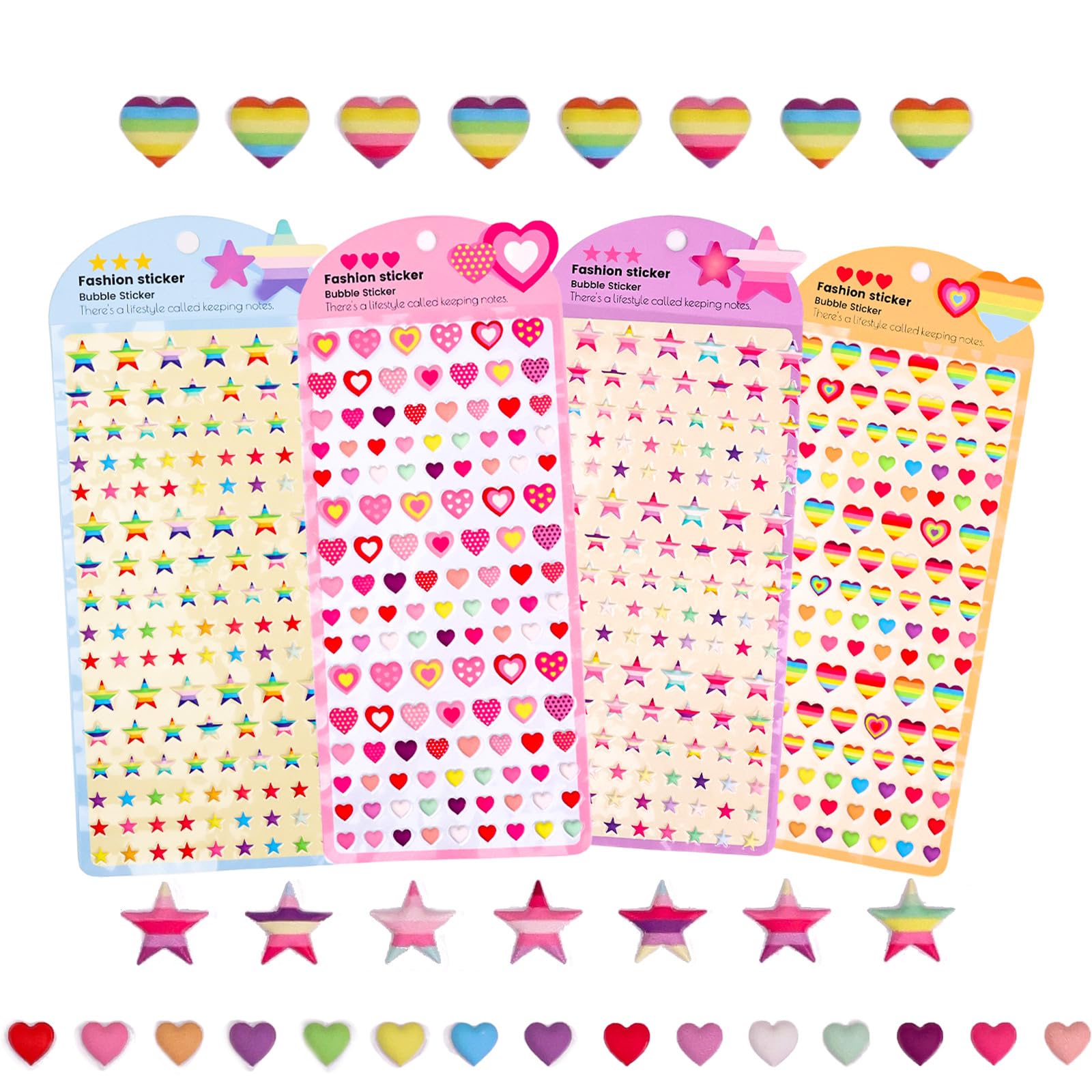 IMNEXT2U Puffy star stickers sheet boosts classroom motivation with vivid 3D designs.