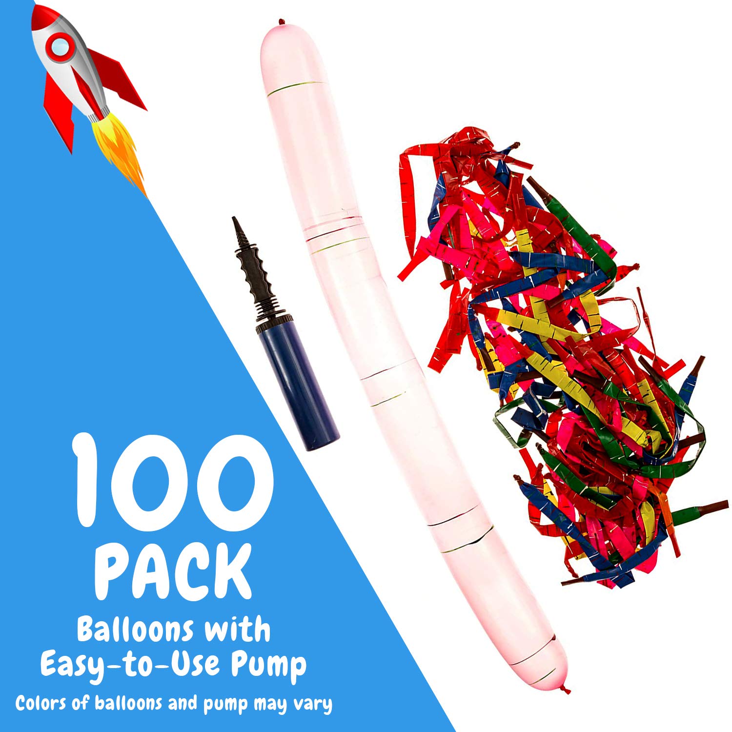 IMPRESA 40-inch balloon inflation shows long, dramatic rising balloons for exciting play.