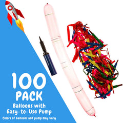 IMPRESA 40-inch balloon inflation shows long, dramatic rising balloons for exciting play.