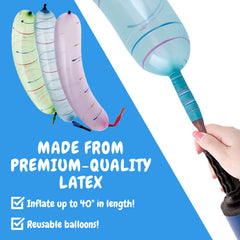 IMPRESA Balloon rockets in action at a lively indoor/outdoor setup.