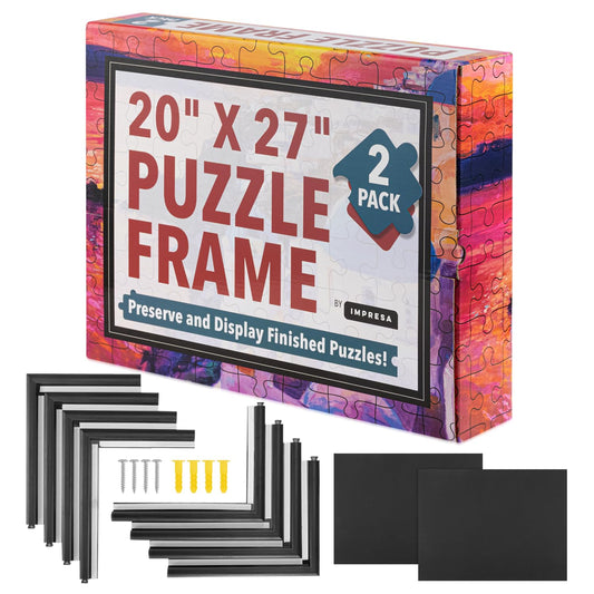 IMPRESA Jigsaw Frame Kit backboard enables secure display of 1000-piece puzzles