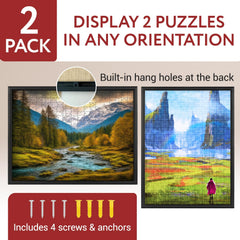 IMPRESA Jigsaw Frame Kit black finish complements many decor styles