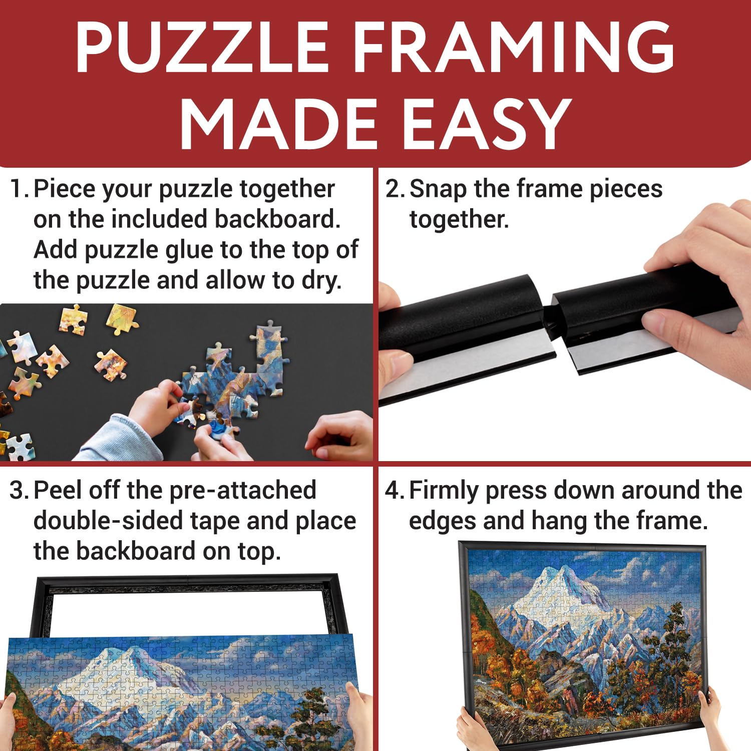 IMPRESA Jigsaw Frame Kit durable construction for long-lasting puzzle displays
