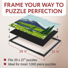 IMPRESA Jigsaw Frame Kit wall-hanging option supports portrait or landscape layouts