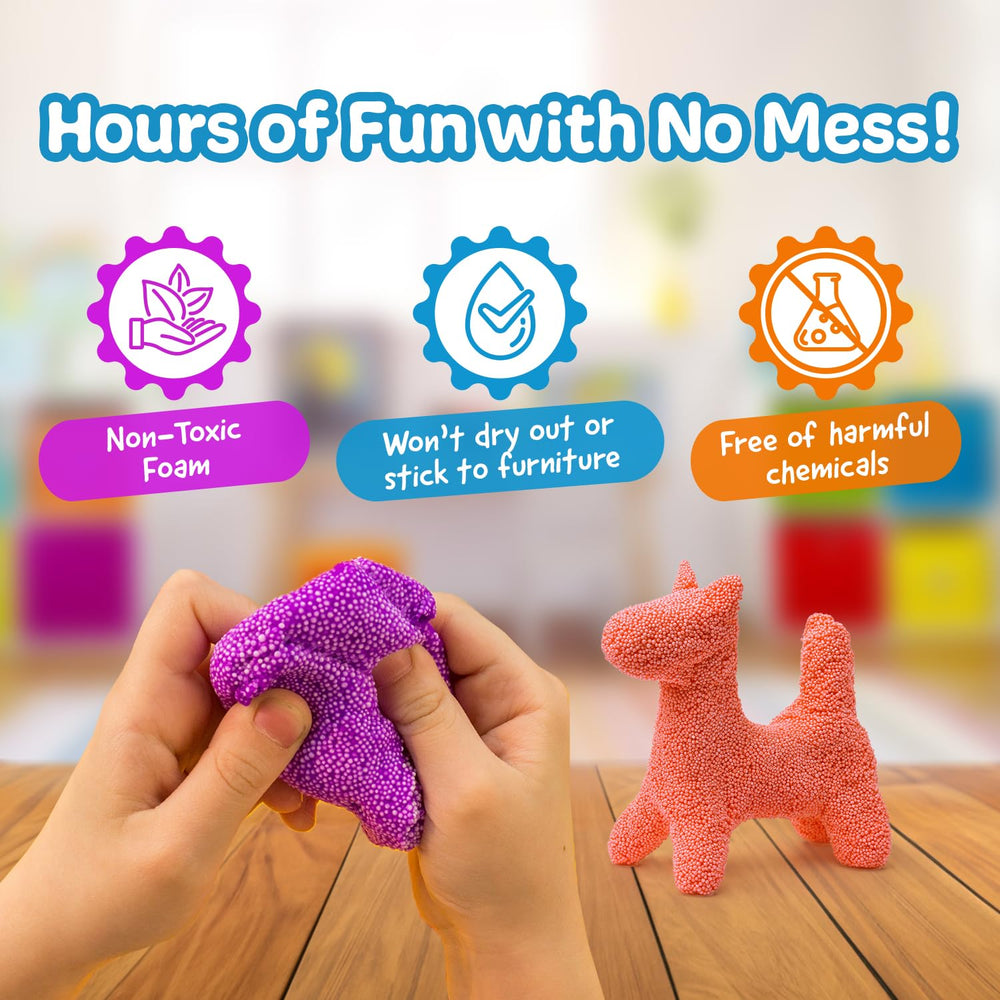 IMPRESA Monkey Foam blocks during a plane trip supporting calm, focus, and distraction-free play.