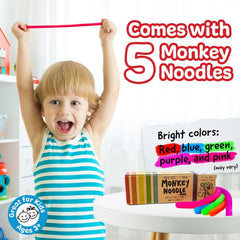 Durable, latex-free Monkey Noodles designed for safe play.
