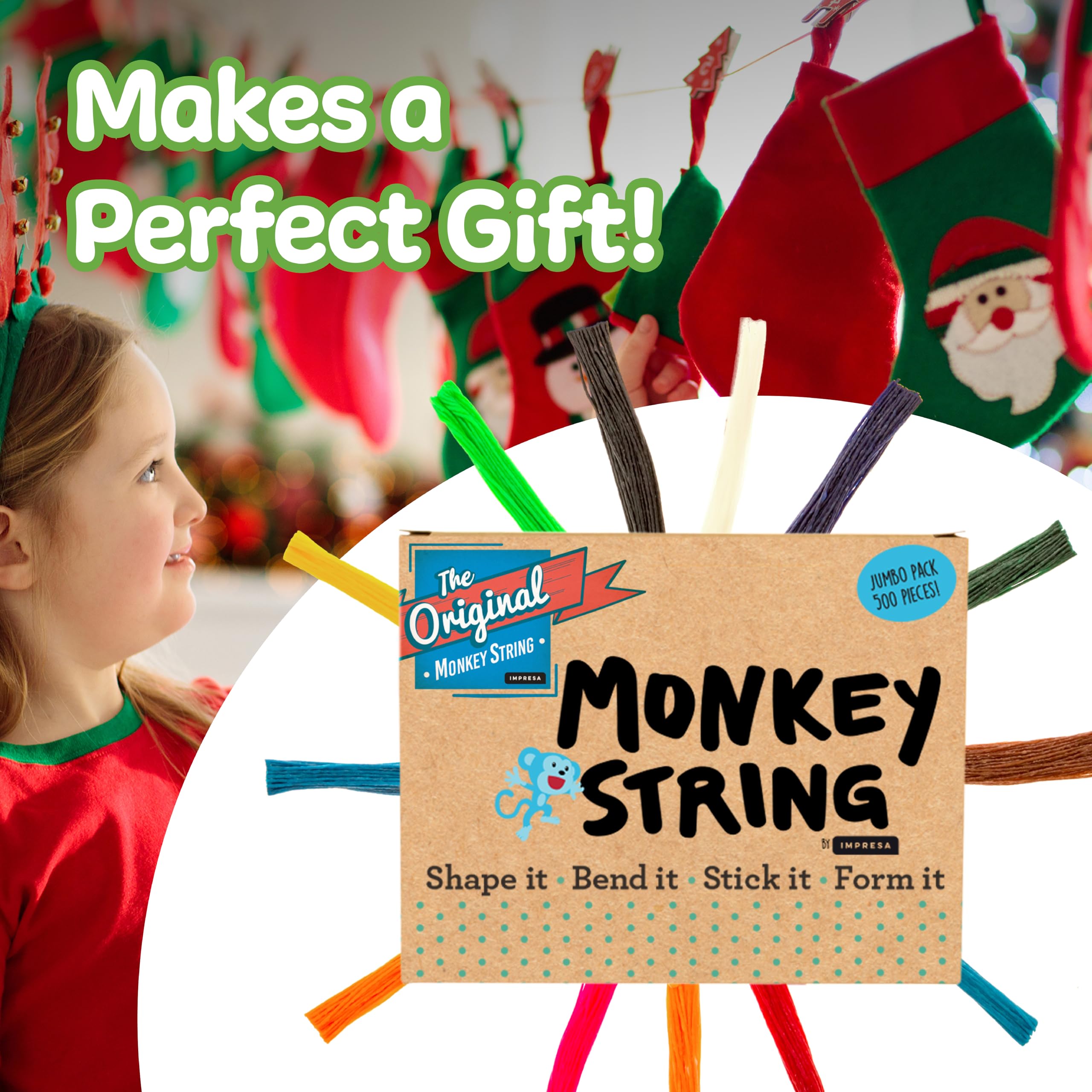 IMPRESA Monkey String Fidget Toys multicolor bundle supports focus and calm through tactile play