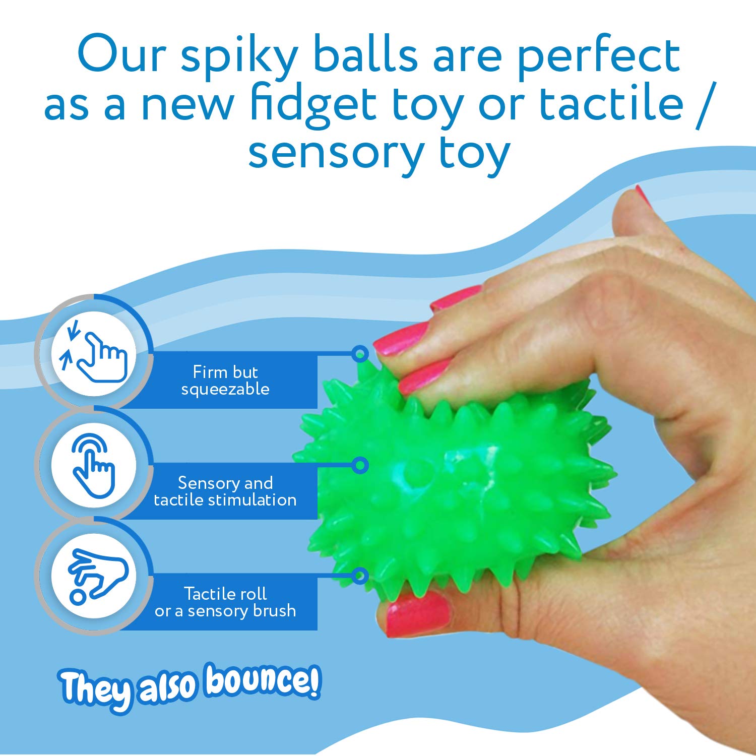 Kids in class use IMPRESA Spiky Balls to improve concentration.
