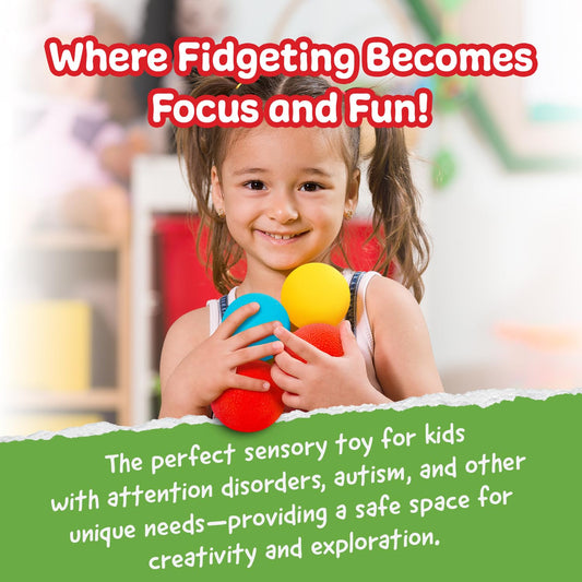 IMPRESA Squishy Stress Ball Kiwi provides colorful sensory input for quick calm