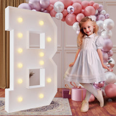 imprsv 4ft marquee letter B glowing decor for birthdays and events