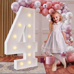 Imprsv 4ft marquee number 4 frame for quick, easy assembly and festive backdrops.