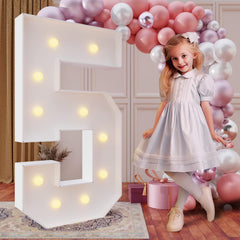 imprsv 4ft marquee number 5 assembly slot frame enables quick party setup