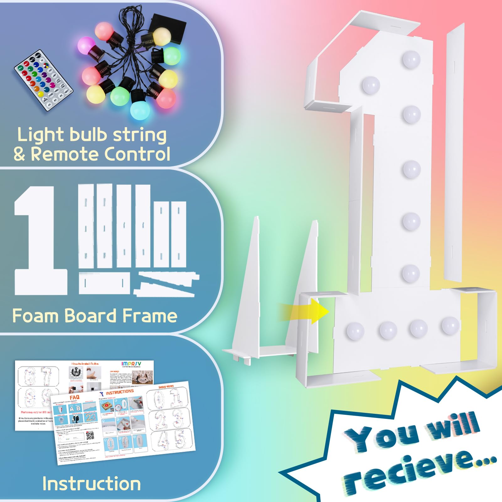 imprsv assembly instructions with hot glue guidance for sturdy display