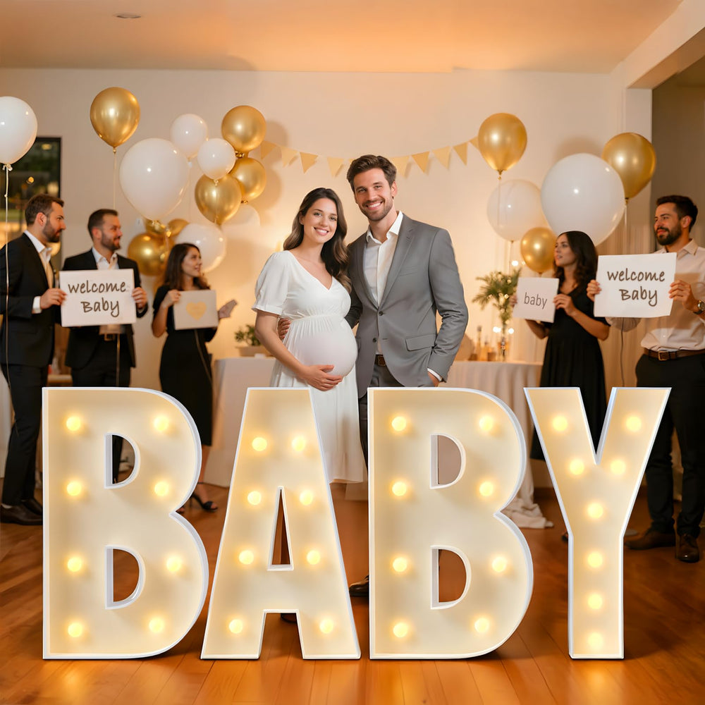 imprsv bulb string lighting enhances marquee letters with soft illumination