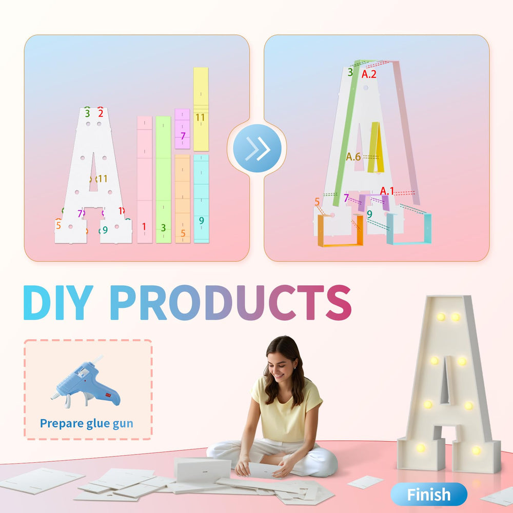 Imprsv 3ft Y marquee light, perfect for weddings and baby showers.