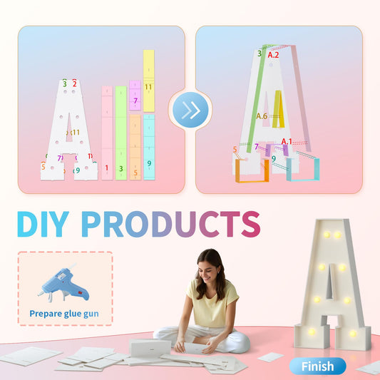 Imprsv 3ft Y marquee light, perfect for weddings and baby showers.
