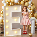 imprsv marquee letters 3ft E-shaped centerpiece for wedding decor with warm illumination