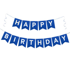 Imtively Happy Birthday Banner blue backdrop for festive party photos.