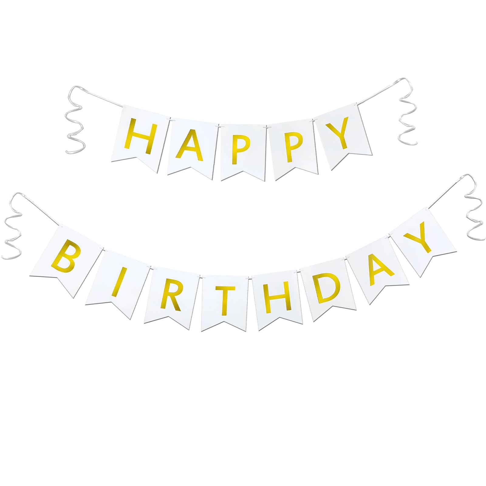 Imtively Happy Birthday Banner with dovetail cards ready to decorate walls and photos.