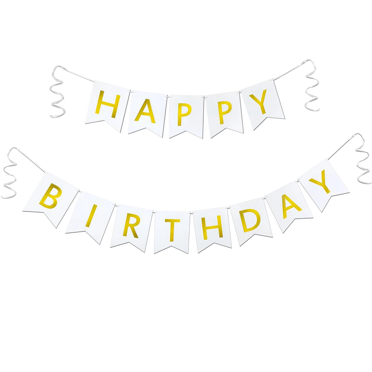 Imtively Happy Birthday Banner with dovetail cards ready to decorate walls and photos.
