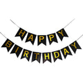 Imtively Happy Birthday Banner with dovetail cards creates a festive backdrop for photos.