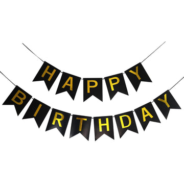 Imtively Happy Birthday Banner with dovetail cards creates a festive backdrop for photos.