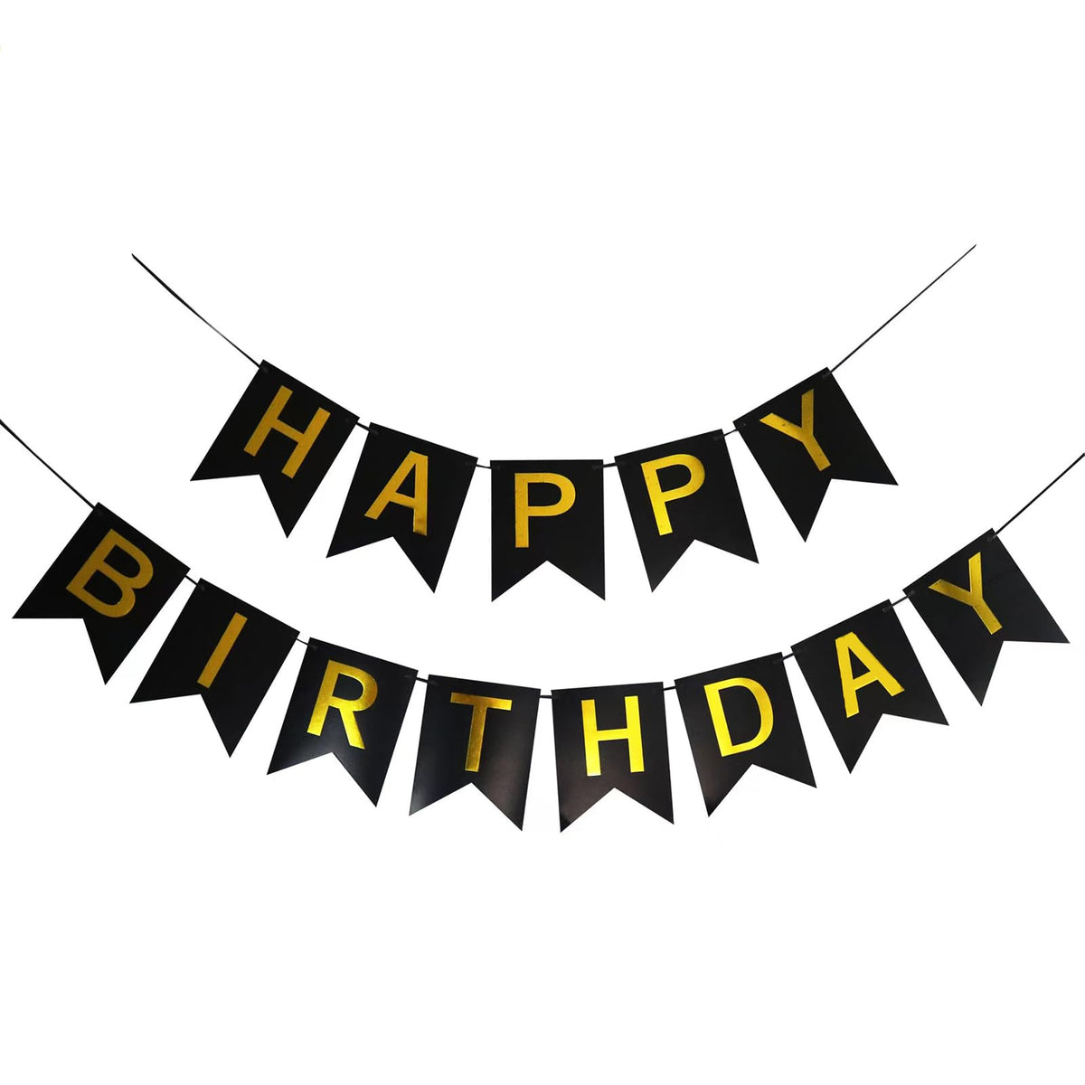Imtively Happy Birthday Banner with dovetail cards creates a festive backdrop for photos.