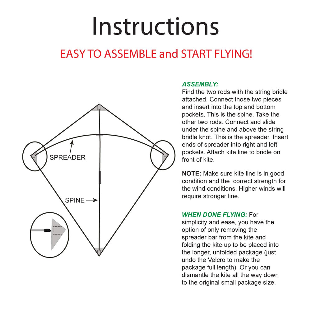 In the Breeze 3305 kite tails extended, three 19-foot tails enhance visibility
