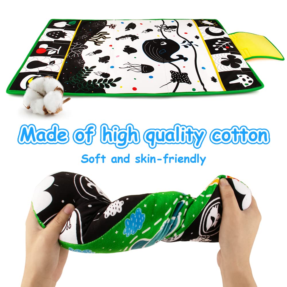 Inbeby crinkle and squeaker toys add tactile and auditory engagement.